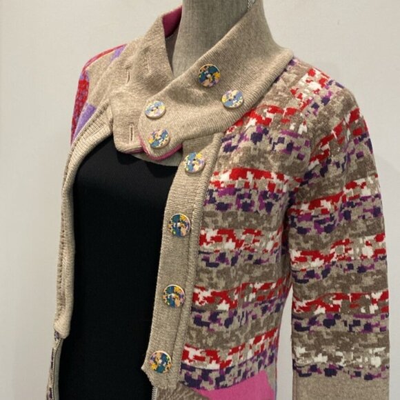 Kooi Knitwear Knit Jacket Wool colorful - Picture 9 of 16